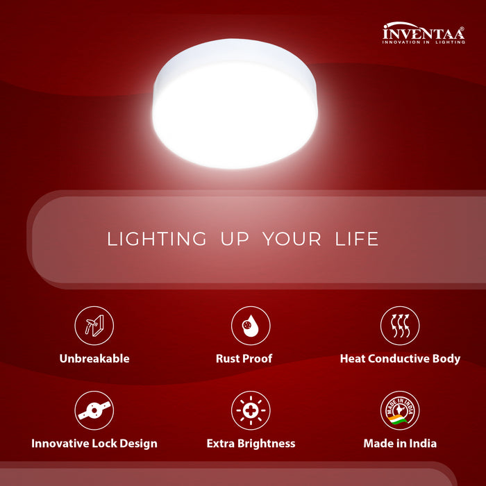 Inventaa Lois Round LED Surface Light-Lightings & Bulbs-dealsplant