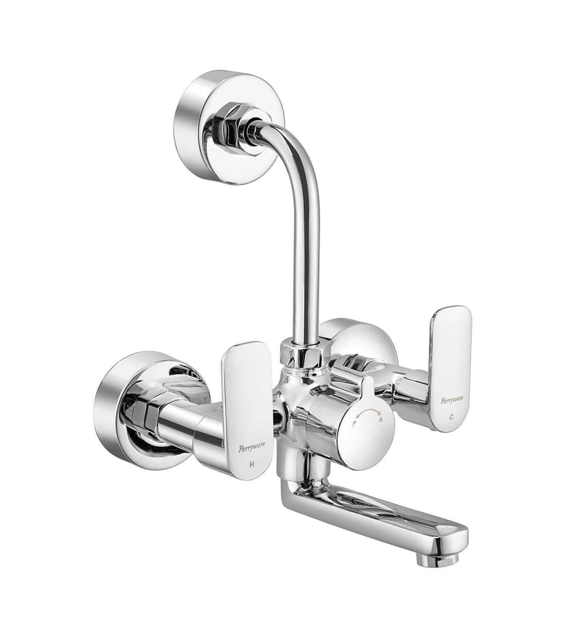 Parryware Cardinal Wall Mixer 2 in 1 Half Turn G5416A1-Taps & Dies-dealsplant