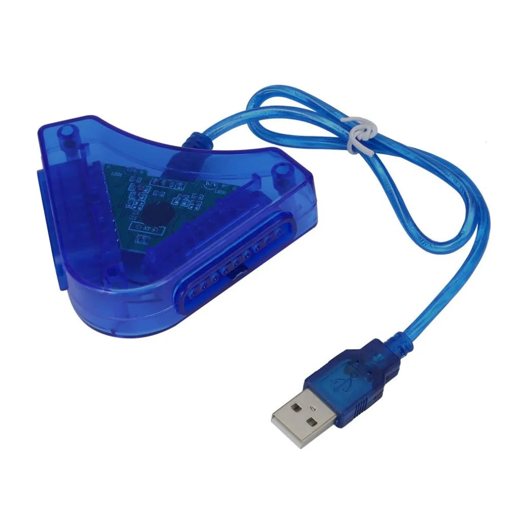 Fortune Cats USB Controller Adapter for PS2 Controllers - Dual Port to PC USB Adapter-Converters-dealsplant