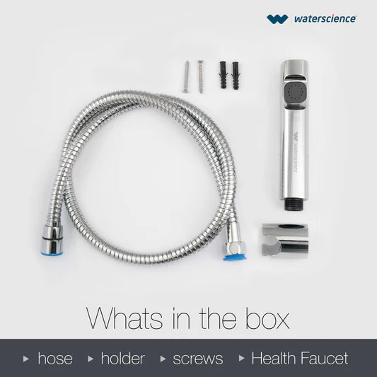 WaterScience Water Saving Health Faucet Dual Flow Modes with hose -Gun Metal-bathroom accessories-dealsplant