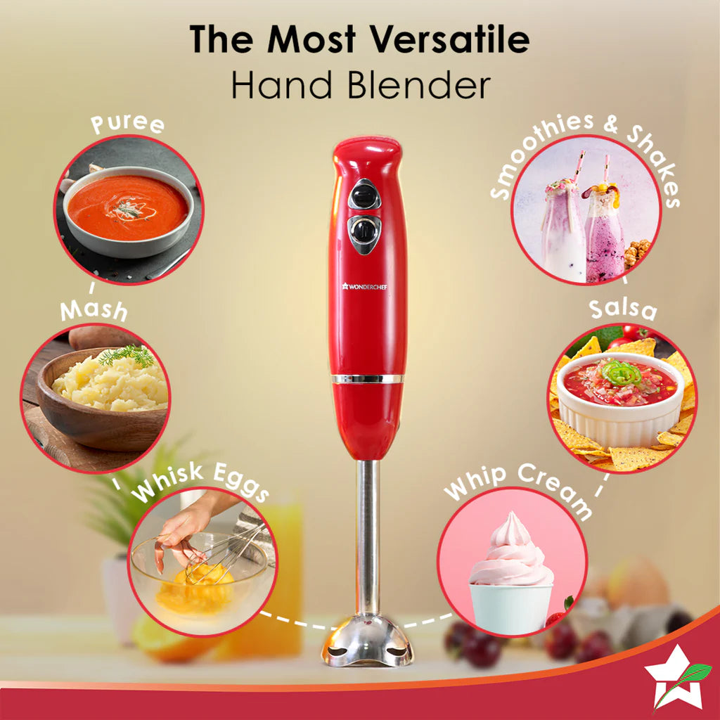 Wonderchef Crimson Edge 400 W Electric Hand Blender-Home & Kitchen Accessories-dealsplant