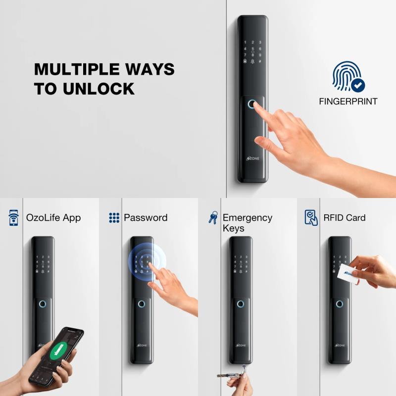Ozone Morphy M Life Wi-Fi Smart Lock with 5-way access | Door Thickness: 35-100 mm-Internet Security-dealsplant