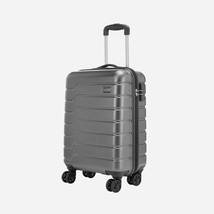 Safari Ozone Gun Metal Trolley Bag with Dual Wheels
