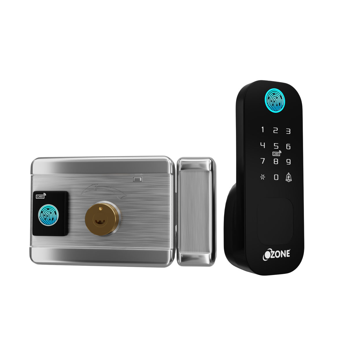 Ozone Double Sided Fingerprint Rim Lock-Internet Security-dealsplant