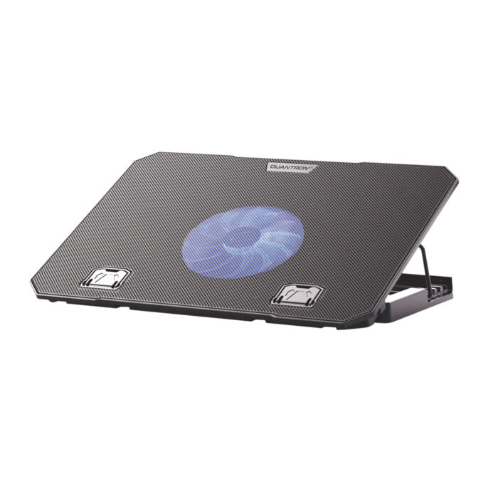 Quantron Extra Cool QCP-615 Expert Cooling Pad, Comfort View, Folding Stand, Multi-Size Use, Holding Heat Dissipation (Single Fan)