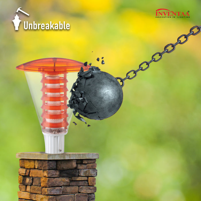 INVENTAA Mini Olivia LED Gate Light 12W For Outdoor Gate Pillars With 1 Year Free Bulb Replacement Warranty-dealsplant