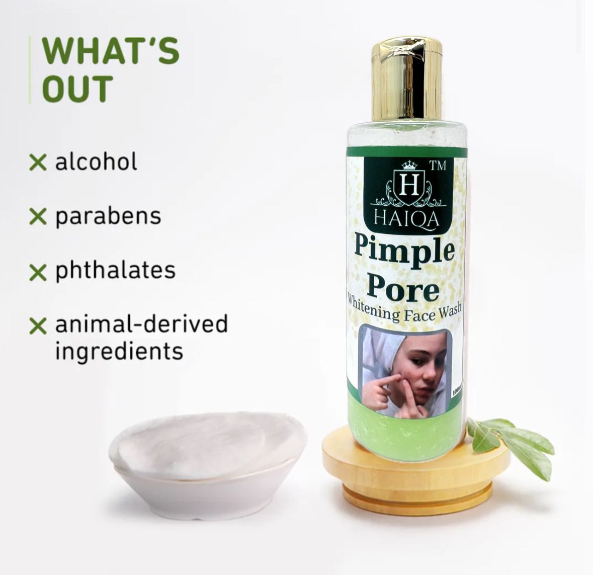 Haiqa Pimple Pore Whitening Face Wash-100ml-HEALTH & PERSONAL CARE-dealsplant