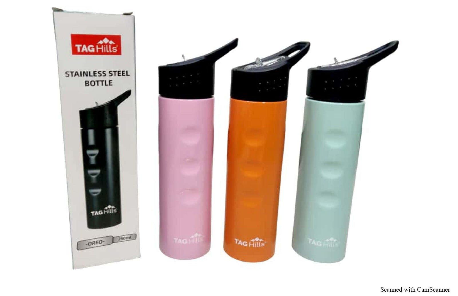 TAG Hills Oreo Water Bottle Set of 3,Multi colour Each 750 ml-Home & Kitchen Appliances-dealsplant