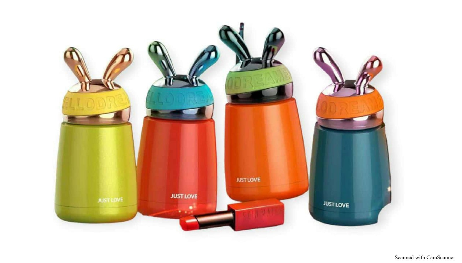 Tag Hills Stainless Steel Insulated Water Bottle uv shine Rabbit Vacuum Flask Multi colour set of 3,Each 300Ml-flask-dealsplant