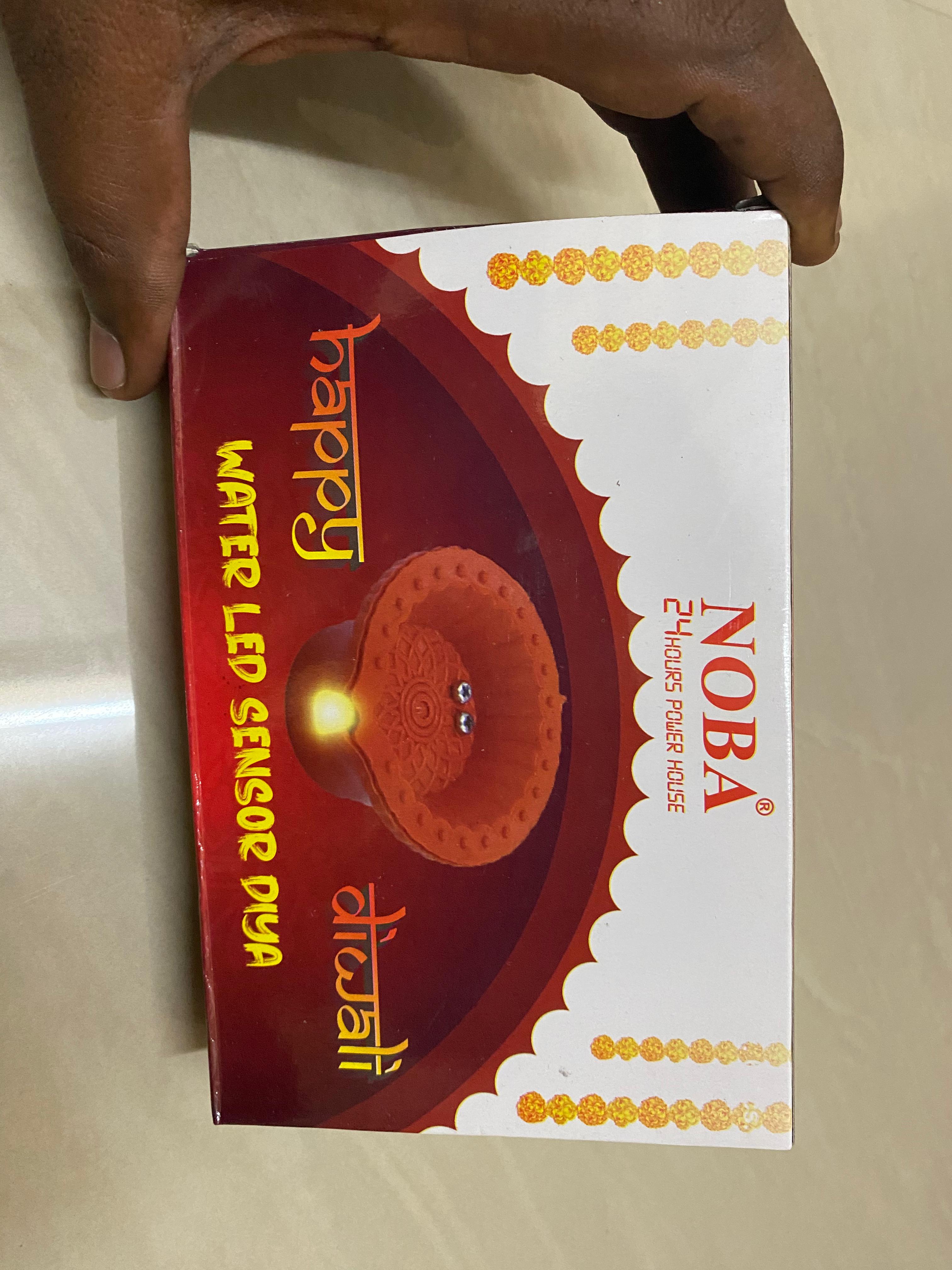 Led Light Water Sensor Diya Artificial Flameless Candle All Occasions Ganapati Navratri Diwali Wedding Party (6-Diya)-LED Lamp-dealsplant