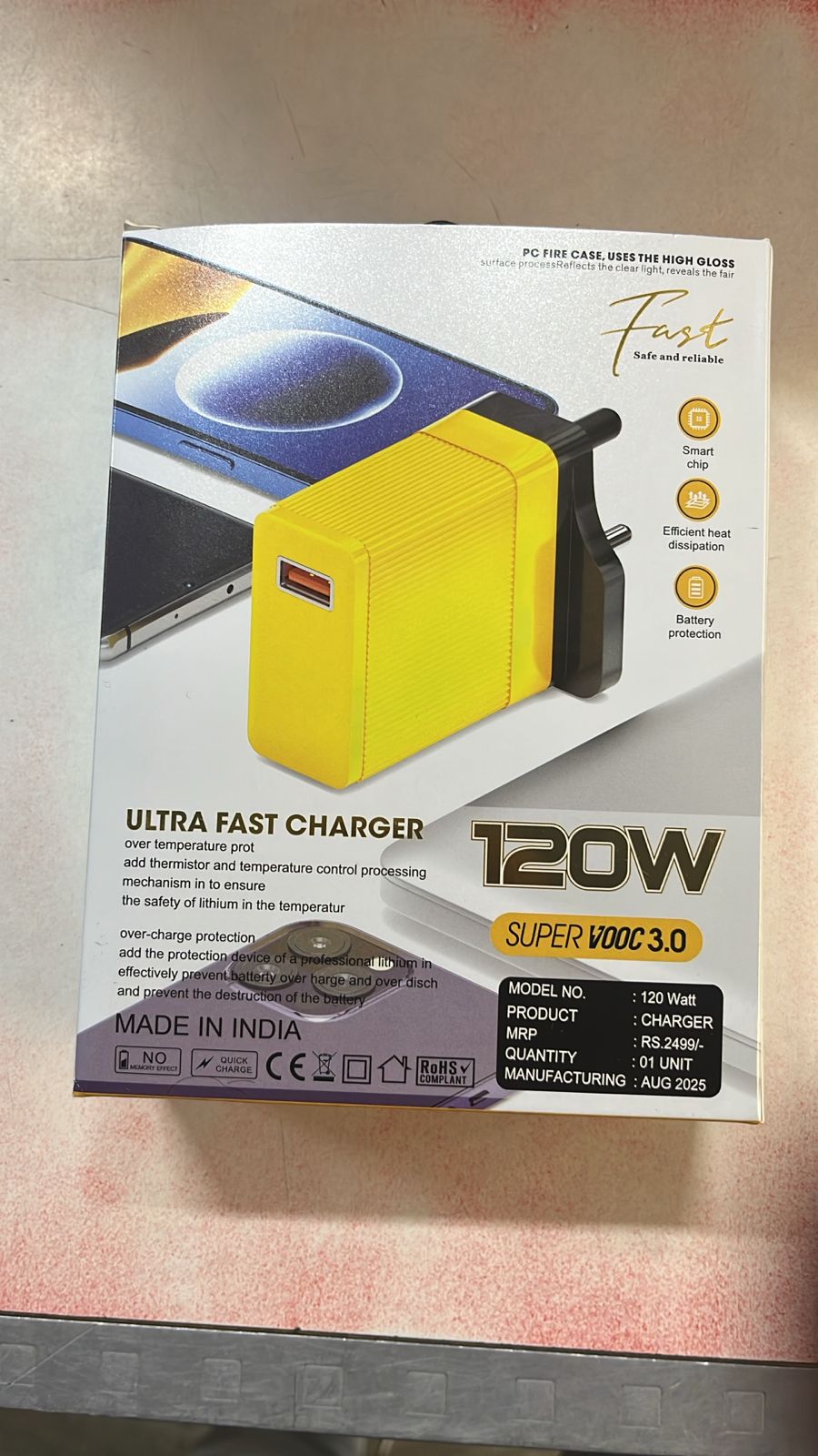 TRANSTON I-play premium quality fast charger 120W all mobile support with type C cable-Chargers-dealsplant