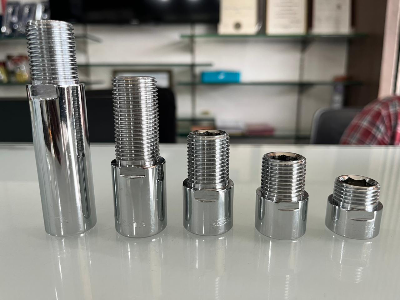 Kreesta Premium Brass Extension Nipple Heavy-Duty Plumbing Connector Rust & Corrosion-Resistant Solid Brass Pipe Fitting (Thread Size 1/2" Inch)-Connectors-dealsplant