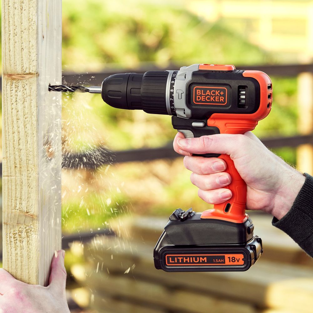 Black & Decker BCD003C1-QW 18 V Cordless Drill Driver-Cordless Drill Driver-dealsplant