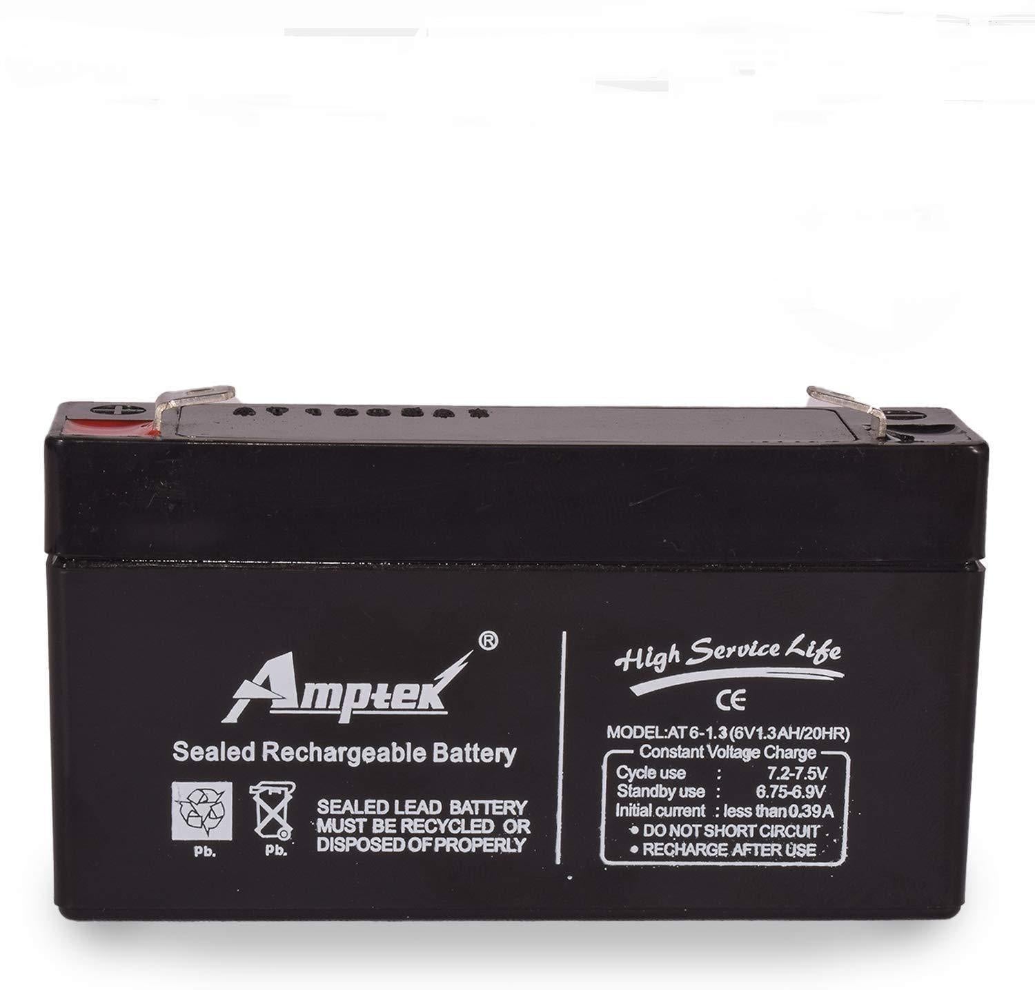 Amptek 6V / 12V Rechargeable VRLA SMF Battery for Toys & Robotic Projects-Rechargeable Batteries-dealsplant