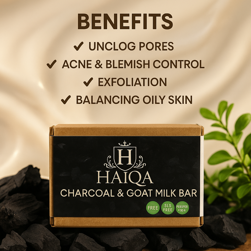 Haiqa Charcoal & Goatmilk Soap-250g-HEALTH & PERSONAL CARE-dealsplant