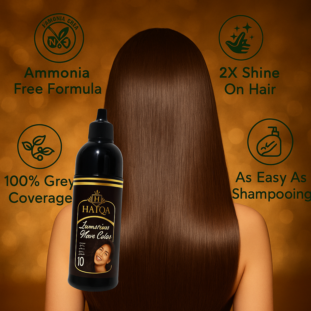 Haiqa Expeditious Hair Colour Shampoo (Natural Brown)-400ml-HEALTH & PERSONAL CARE-dealsplant