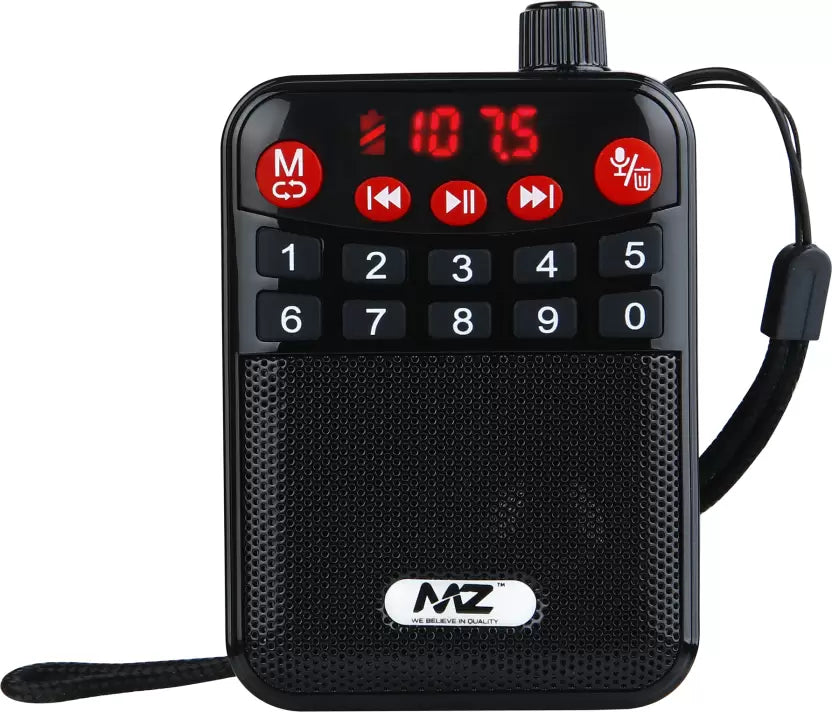 MZ M63VP (Multimedia Digital Player) with Bluetooth FM 3W Speaker FM Radio (Black)-Portable Speaker-dealsplant