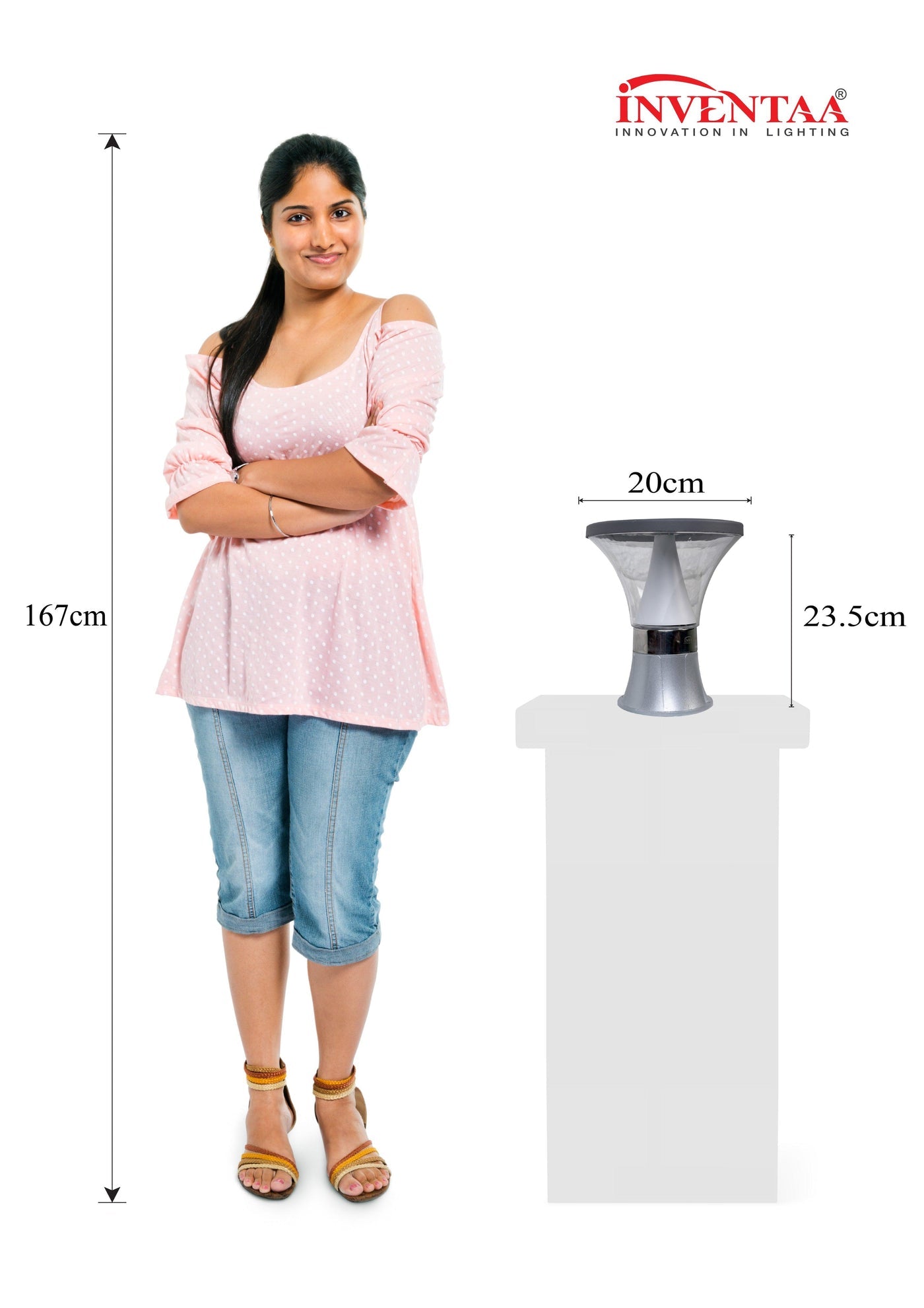 Inventaa Pluto LED Solar Gate Light-Lightings & Bulbs-dealsplant