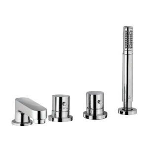 Jaquar 4 Hole Thermostatic Bath & Shower Mixer Bathtub Fillers FLR-CHR-5677-Shower Mixer-dealsplant