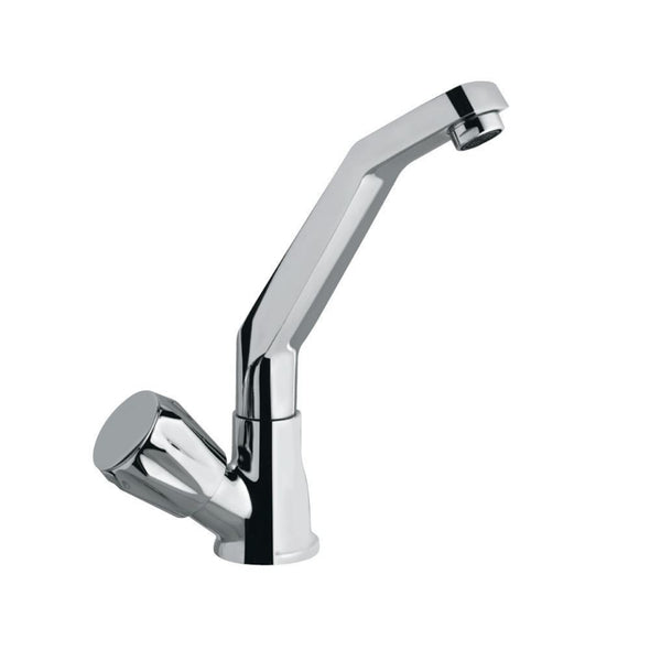 Jaquar Continental Sink Pillar Tap with Swivel Raised J Shaped Spout CON-CHR-359KN-Pillar Cock-dealsplant