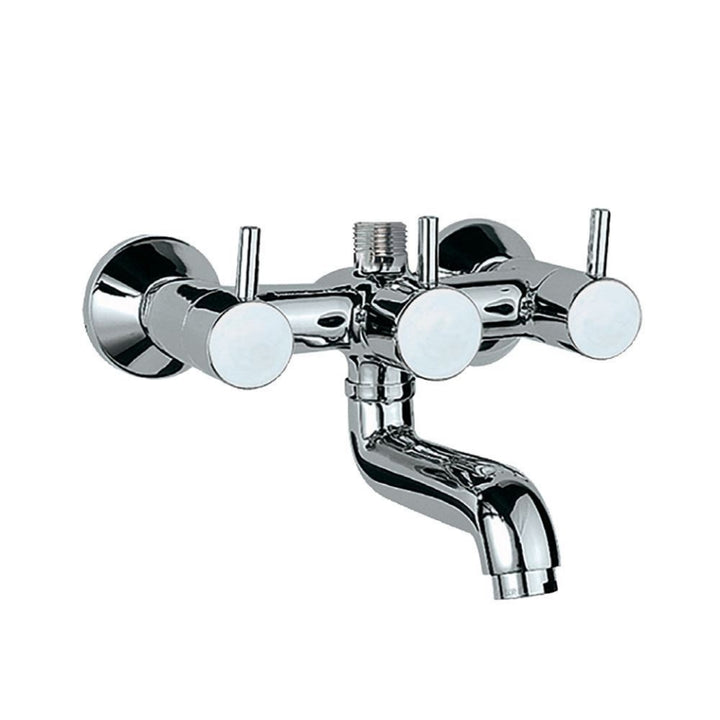 Jaquar Florentine Wall Mixer with Telephone Shower Arrangement Connecting Legs & Wall Flanges but without Crutch & Telephone Shower FLR-CHR-5217N-Shower Mixer-dealsplant
