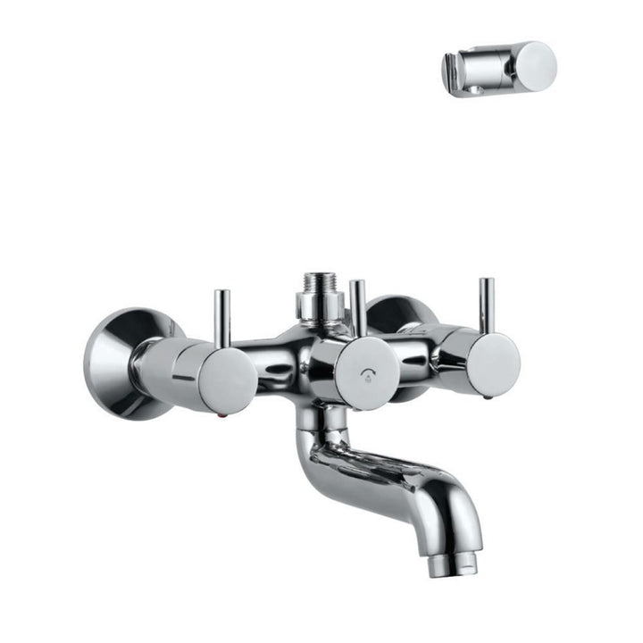 Jaquar Florentine Wall Mixer with Connector for Hand Shower arrangement with Connecting Legs Wall Flanges & Wall Bracket for Hand Shower FLR-CHR-5267N-Shower Mixer-dealsplant