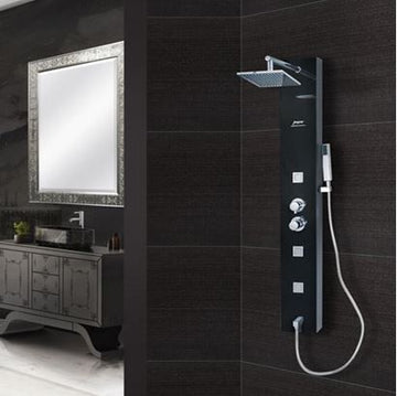 Jaquar Shower Panel Blak Overhead Shower, Body Shower, Hand Shower, Spout JPL-BLK-JA011 Stainless Steel-Shower Panels-dealsplant