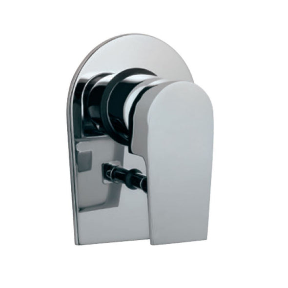 Jaquar Aria Single Lever 3 Inlet Divertor Chrome ARI-39193K Consisting of Operating Lever, Wall Flange & Button Only-Single Lever 3 Inlet Divertor-dealsplant