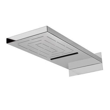 Jaquar Overhead Shower Waterfall Rain Shower OHS-1649 552 x 205 x 25 mm flat shape dual flow (normal & cascade) with concealed installation kit & wall flange-overhead shower-dealsplant
