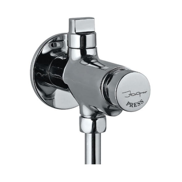 Jaquar Pressmatic Taps Urinal Valve Auto Closing System with Built-in Control Cock & Wall Flange Chrome PRS-077-Urinal Valve-dealsplant