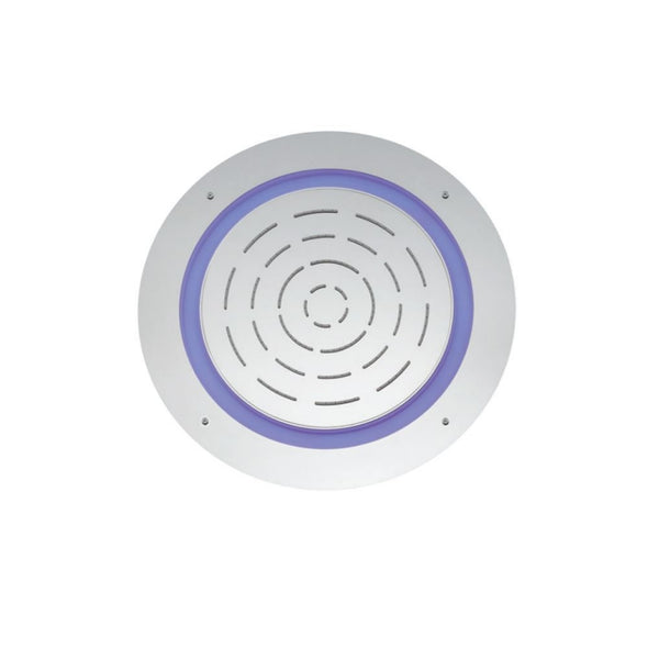 Jaquar Maze Prime Round Shape Single Function Shower OHS-1673 450mm dia AISI 304 stainless steel in chrome finish with RGB LED light remote control & installation kit for false ceiling-overhead shower-dealsplant