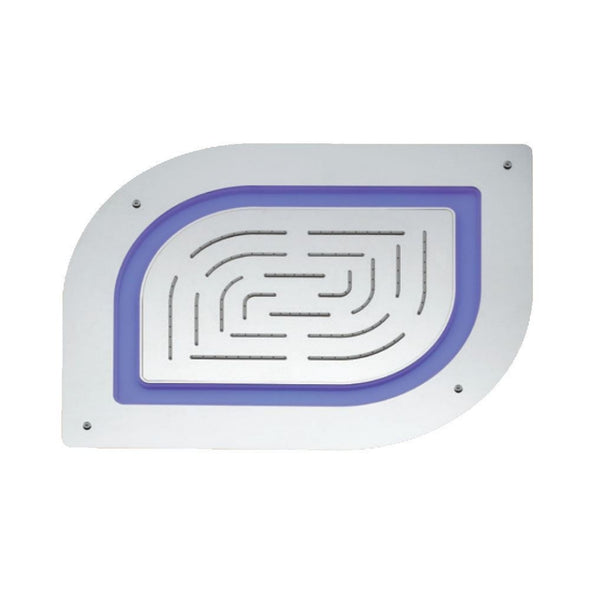 Jaquar Alive Maze Prime Maze Showers OHS-85857 450 X 350mm AISI 304 stainless steel in chrome finish with RGB LED light remote control & installation kit for false ceiling-overhead shower-dealsplant