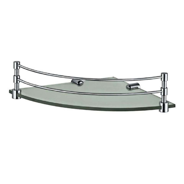 Jaquar Continental Corner Glass Shelf ACN-1173 Chrome-glass shelf-dealsplant