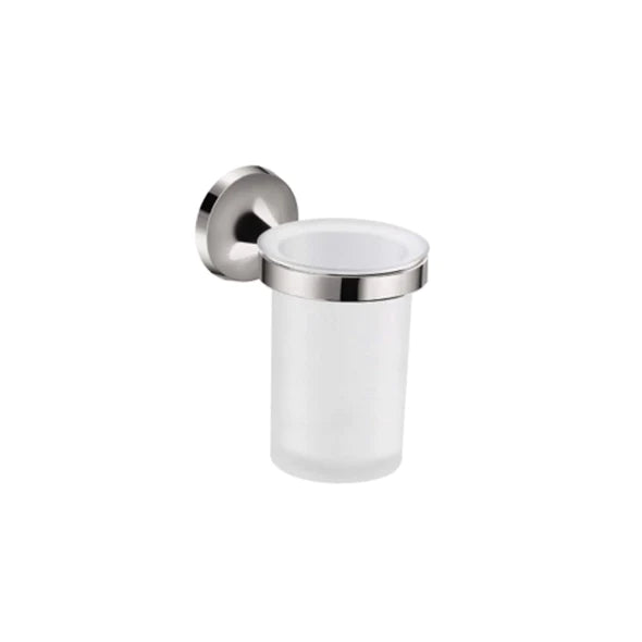 Parryware T6404A1 Tumbler Holder, Silver,Glass, Brass, Chrome Plated-TUMBLER HOLDER-dealsplant