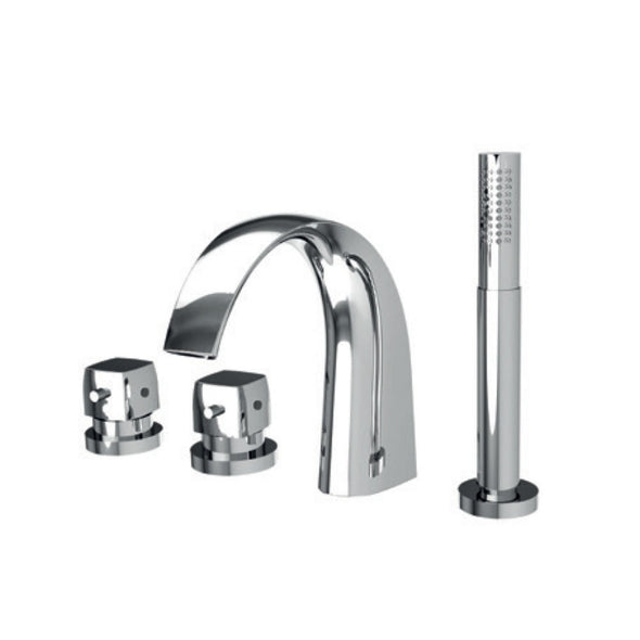 Jaquar 4 Hole Thermostatic Bath and Shower Mixer Chrome ARC-87677 Deck Mounted-Shower Mixer-dealsplant