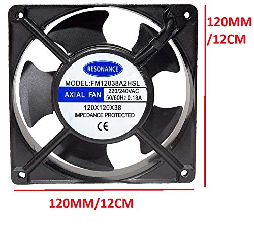 220V AC Power Cooling Fan Axial Metal Black Fan-Fans-dealsplant
