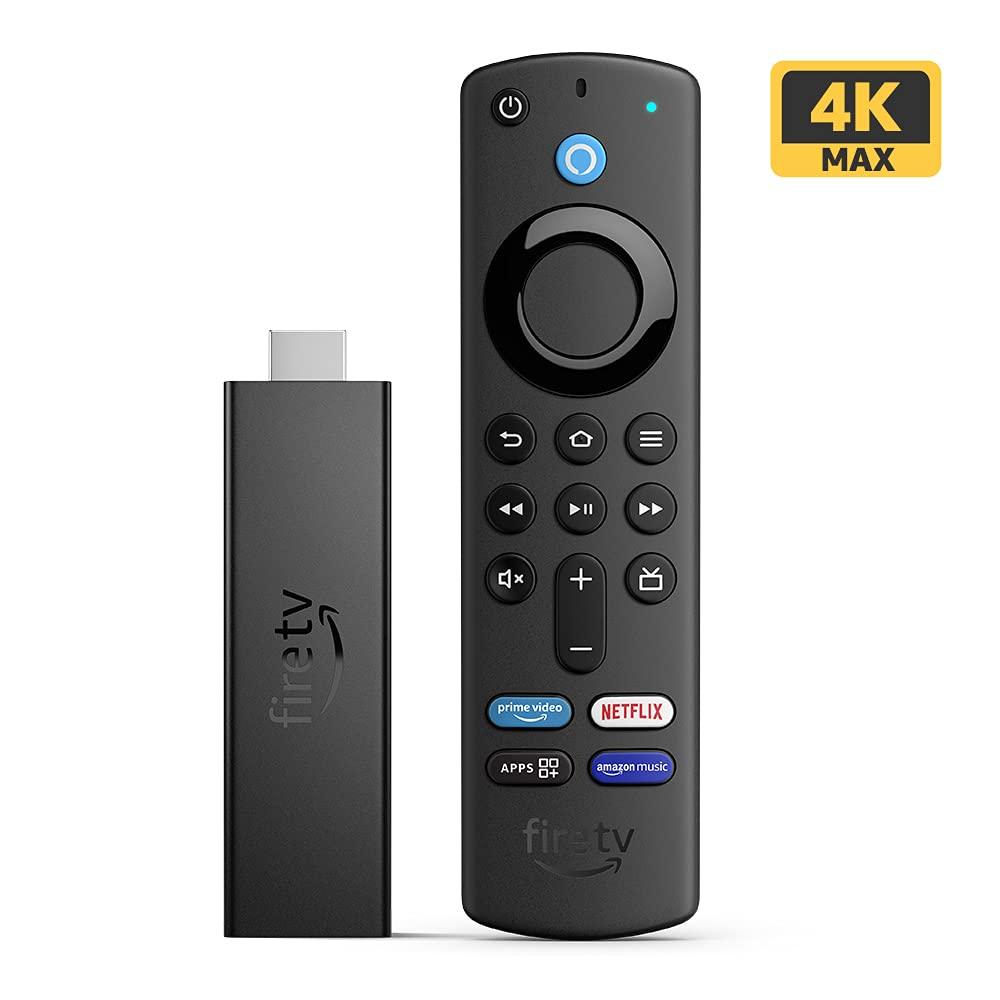 Fire TV Stick 4K Max streaming device, Alexa Voice Remote (includes TV controls), Wi-Fi 6 Compatible 2021 release-Streaming & Home Media Players-dealsplant