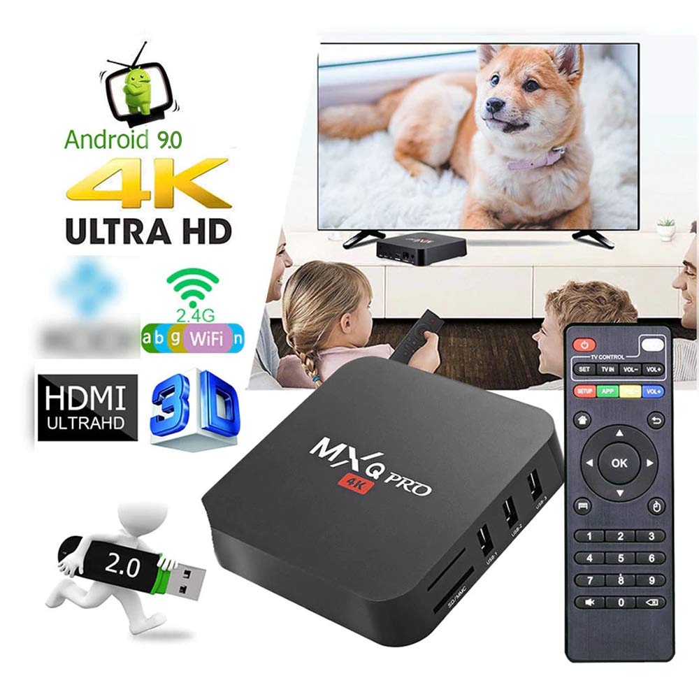 4K Android 10.0 TV Box with 2GB RAM/16GB ROM 64Bit Quad Core Processor…-TV Converter Boxes-dealsplant