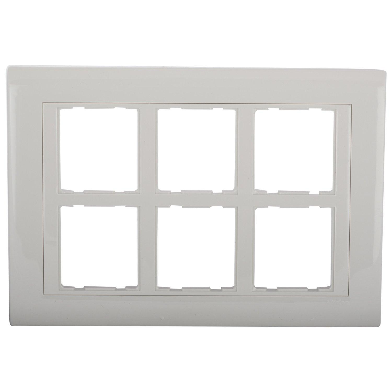 ANCHOR Polycarbonate Rider 12 Module Plate Regency 48212, White, Standard-Electronics Tools-dealsplant
