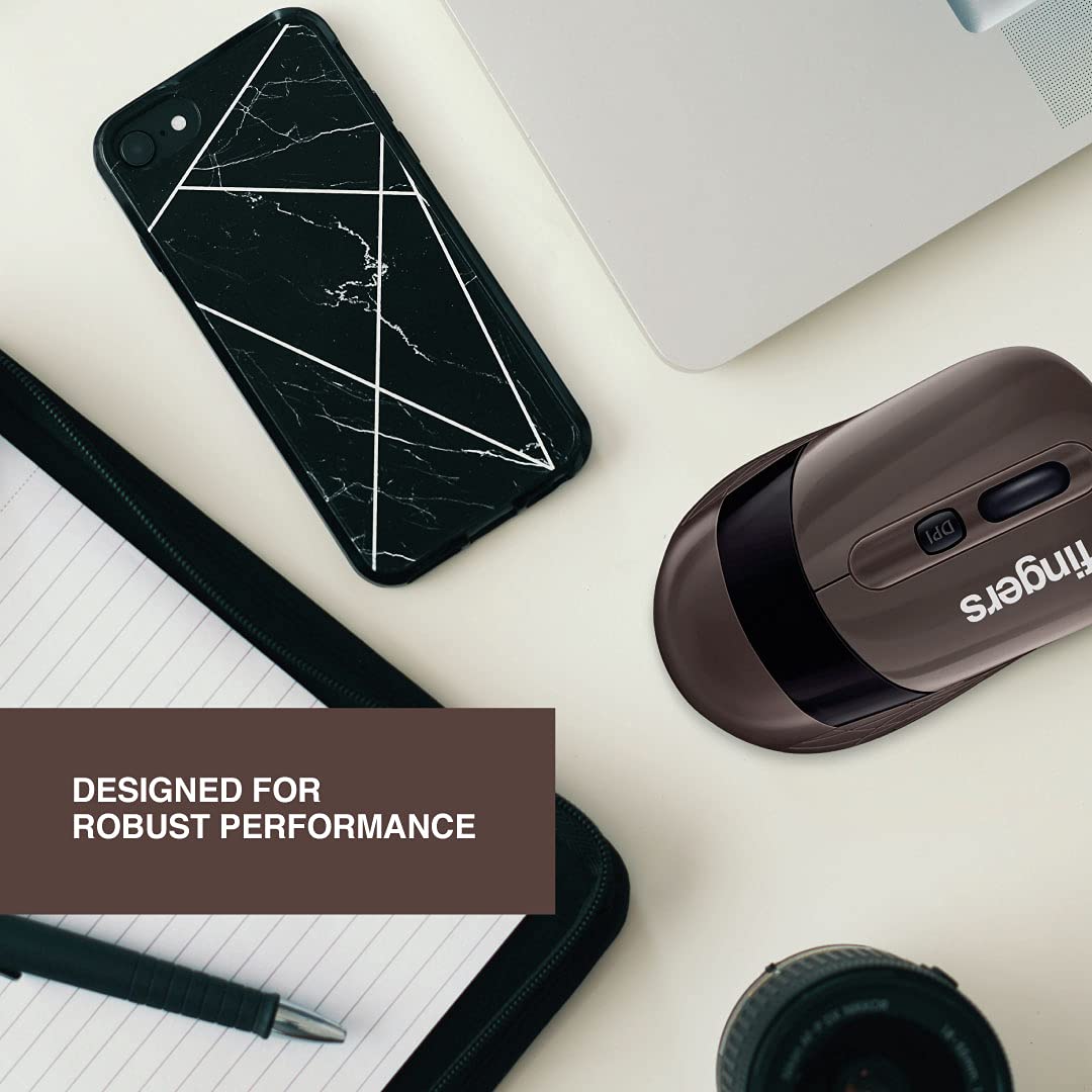 FINGERS AeroGrip Wireless Mouse with 2.4 GHz USB Receiver (Compatible with Windows, Mac & Linux | Ambidextrous)-MOUSE-dealsplant