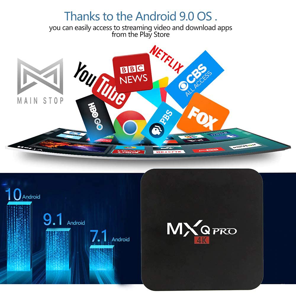 4K Android 10.0 TV Box with 2GB RAM/16GB ROM 64Bit Quad Core Processor…-TV Converter Boxes-dealsplant