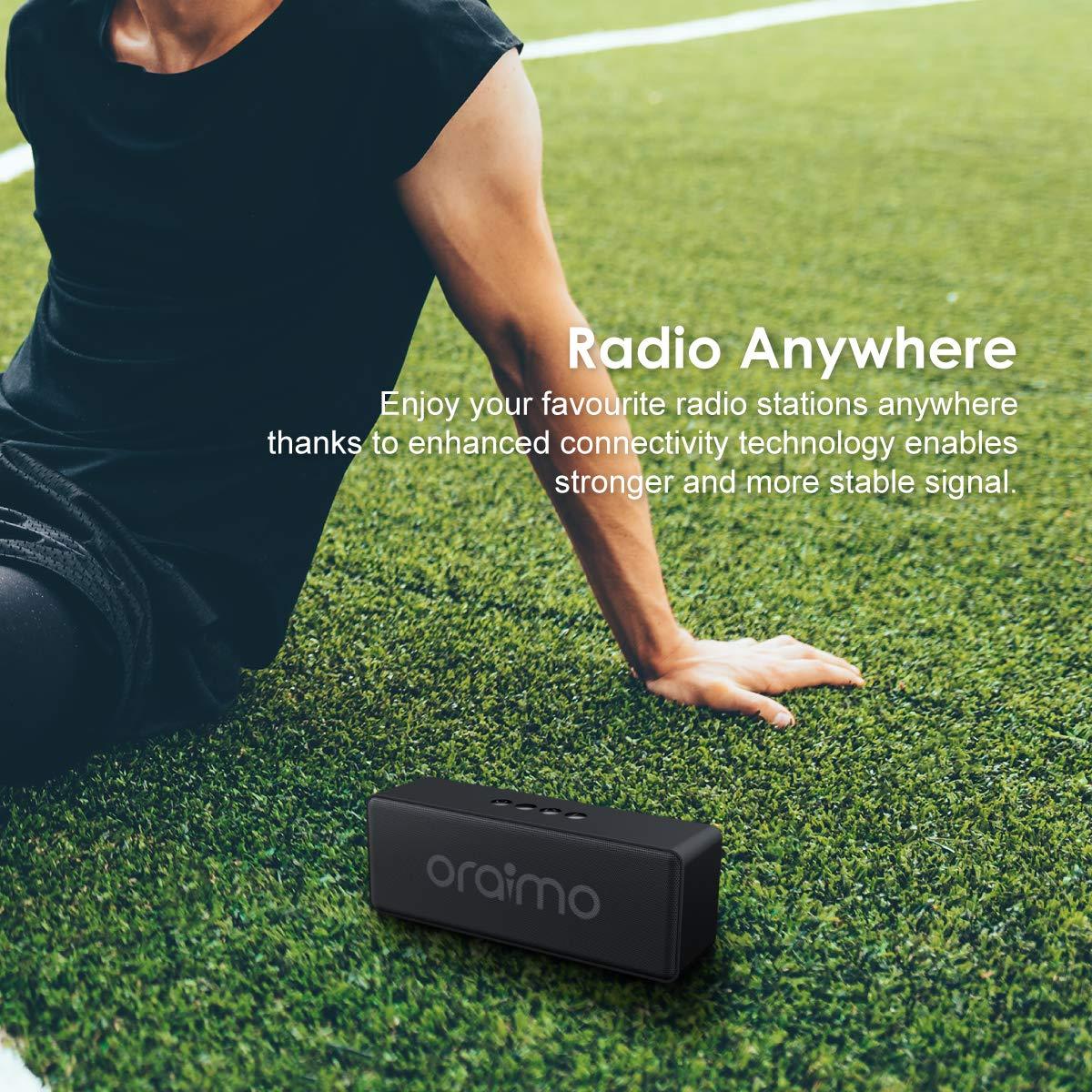Oraimo SoundPro-2C 10W Portable Wireless Bluetooth Speaker with FM Radio & AUX Input/USB Disk/TF Card Music Play Function (OBS-82DN)-Speakers-dealsplant
