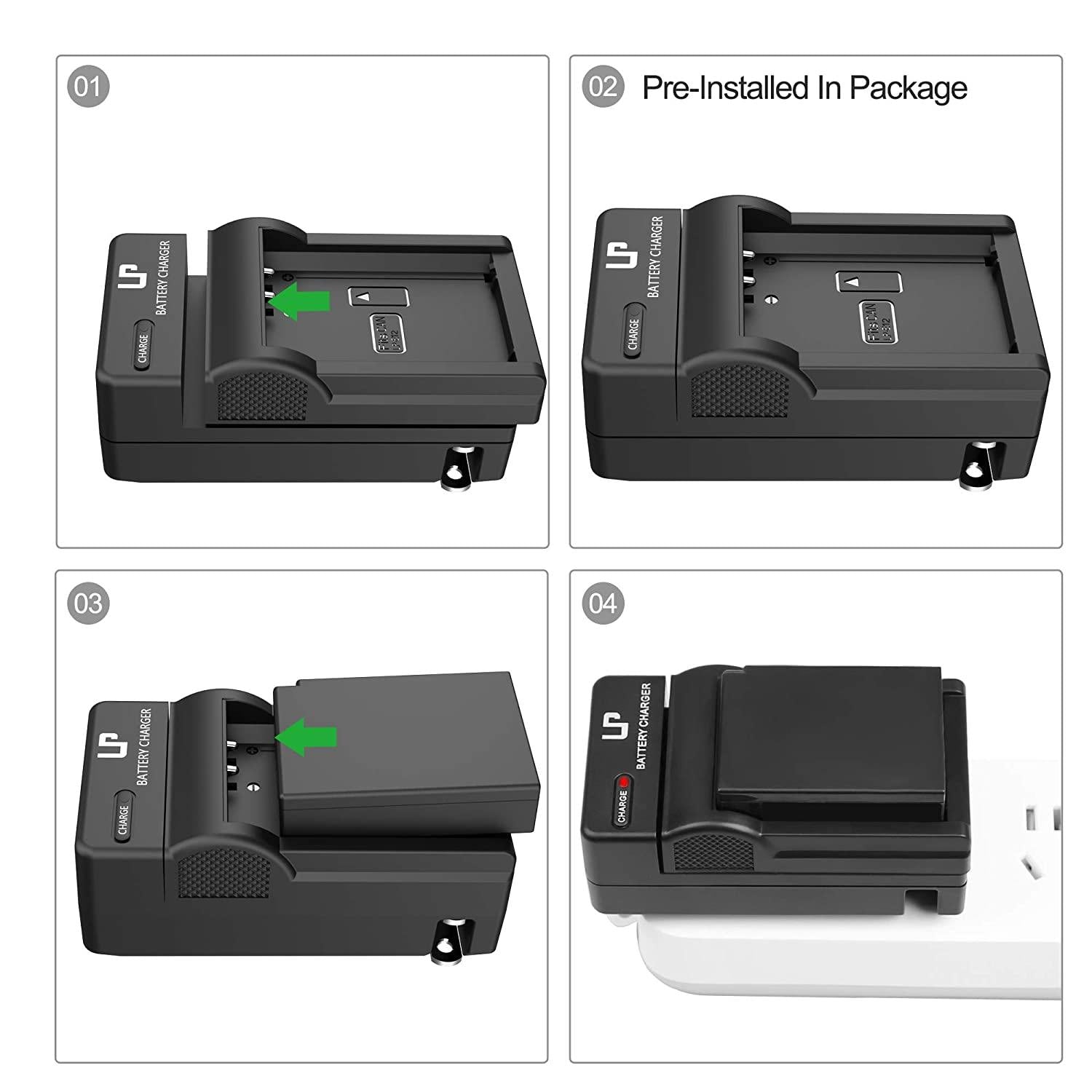 Battery charger for LP-E12,Compatible with EOS M EOS M10 EOS Rebel SL1 EOS 100D Digital Camera (6 month warranty)-Camera Battery Chargers-dealsplant