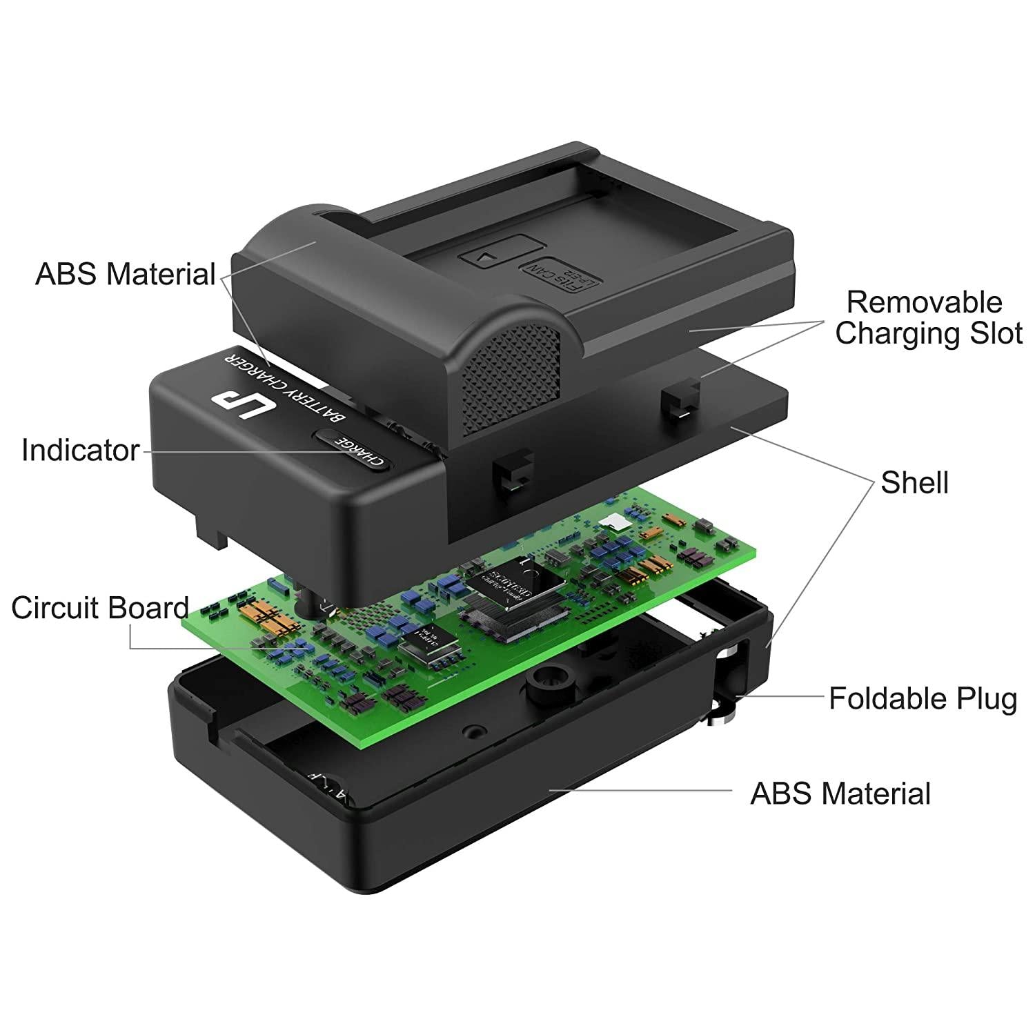 Battery charger for LP-E12,Compatible with EOS M EOS M10 EOS Rebel SL1 EOS 100D Digital Camera (6 month warranty)-Camera Battery Chargers-dealsplant