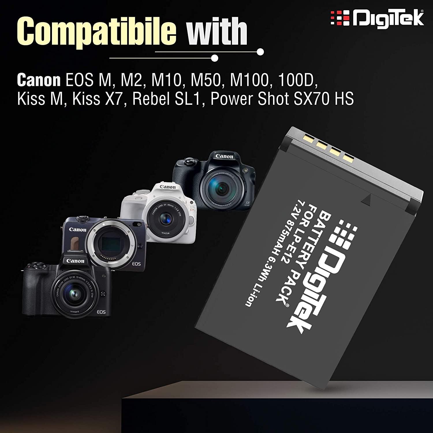 DIGITEK® NB-11L Lithium-ion Rechargeable Battery for DSLR Camera, Compatibility - IXUS 125HS, 240HS, Powershot A1200, A2200, A2300, A2400, A3200, A3300 is, A3400 is (NB-11L) (6 month warranty)-Camera Battery Chargers-dealsplant