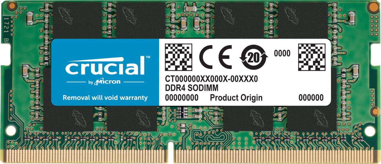 Crucial RAM 8GB DDR4 3200MHz CL22 (or 2933MHz or 2666MHz) Laptop Memory  CT8G4SFRA32A