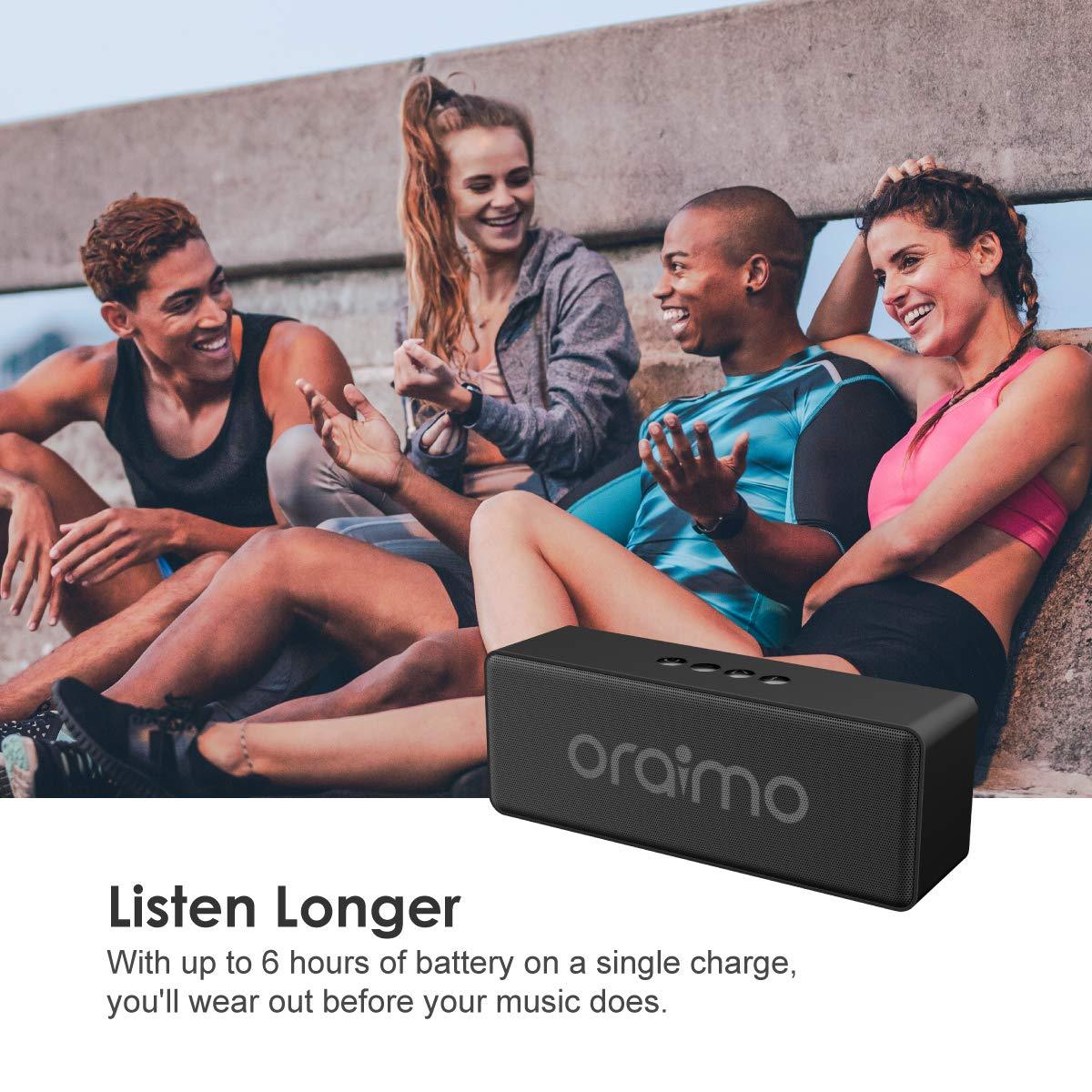 Oraimo SoundPro-2C 10W Portable Wireless Bluetooth Speaker with FM Radio & AUX Input/USB Disk/TF Card Music Play Function (OBS-82DN)-Speakers-dealsplant