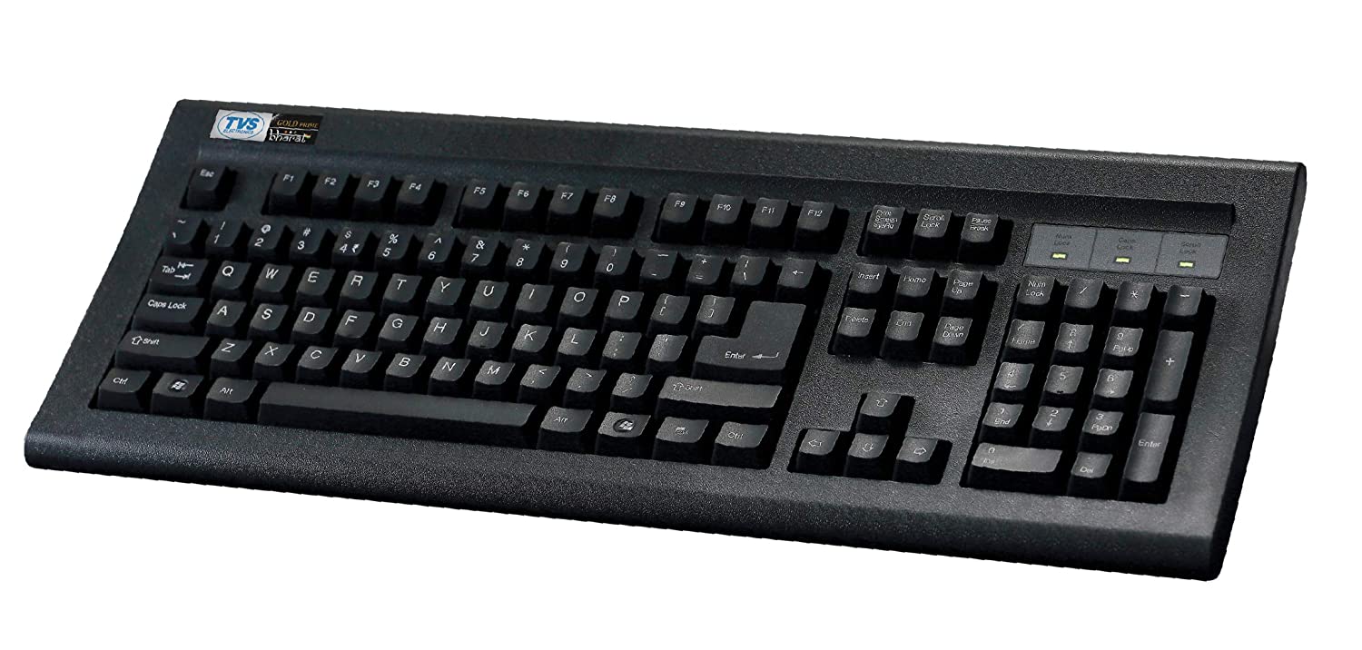 TVS ELECTRONICS Gold Prime USB-A Keyboard (Black)-Keyboards-dealsplant