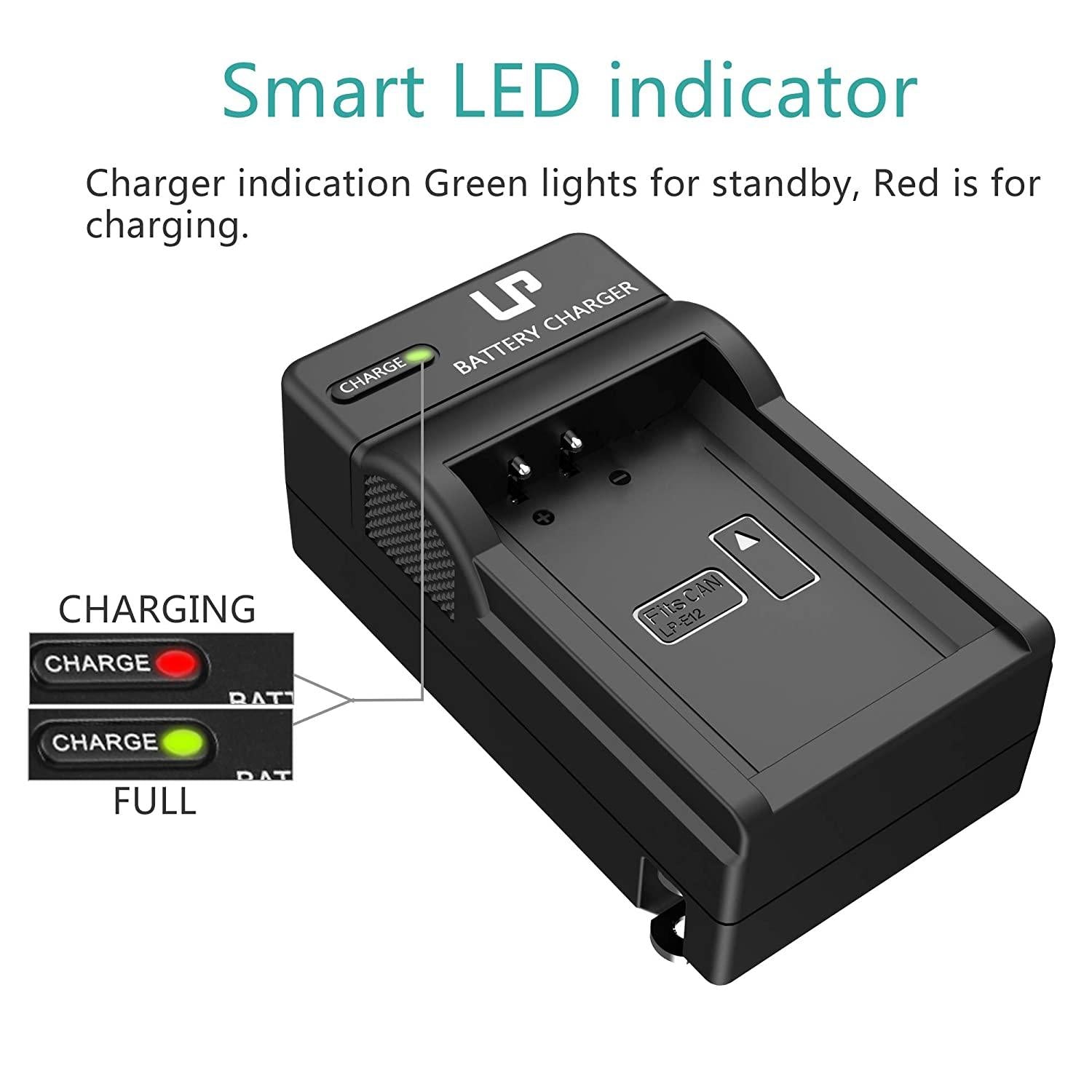 Battery charger for LP-E12,Compatible with EOS M EOS M10 EOS Rebel SL1 EOS 100D Digital Camera (6 month warranty)-Camera Battery Chargers-dealsplant