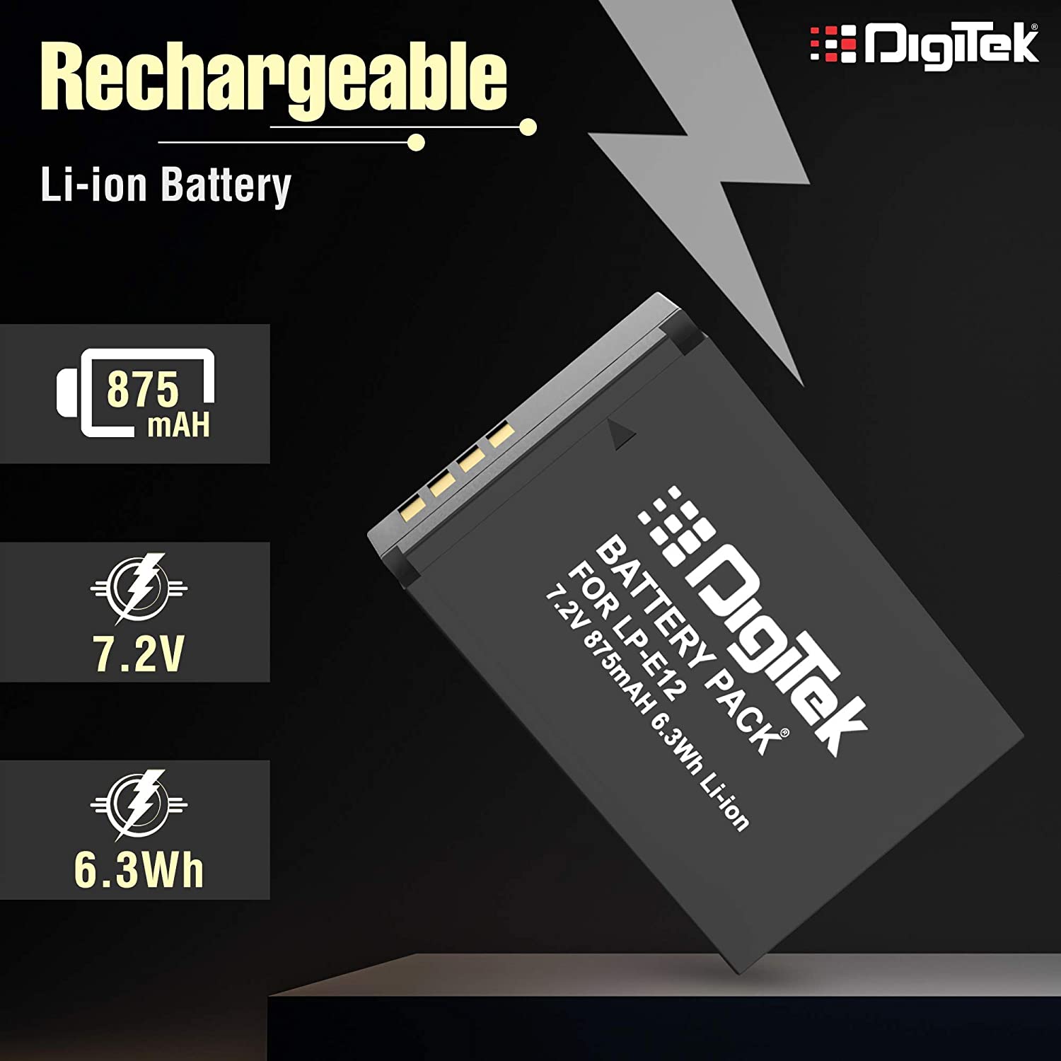 Tyfy (LP E8) Lithium-ion Rechargeable Battery for DSLR Camera, Compatibility - Power EOS 55D, 600D, D650, 700D, EOS KISSX4, EOS Rebel T2i, T3i, T4i & T5i (6 month warranty)-Camera Batteries-dealsplant